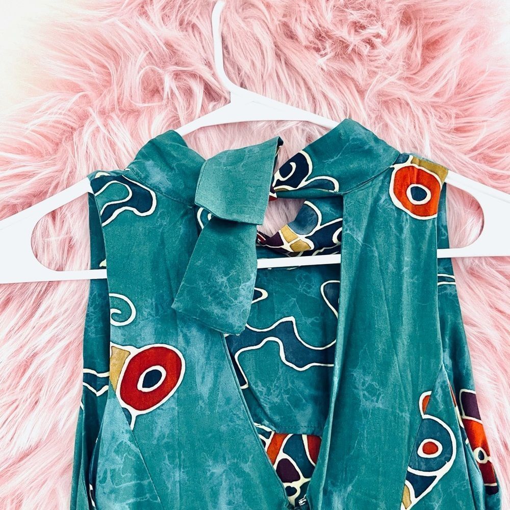 Green Handmade Indonesian Maxi Dress - Picture 3 of 3